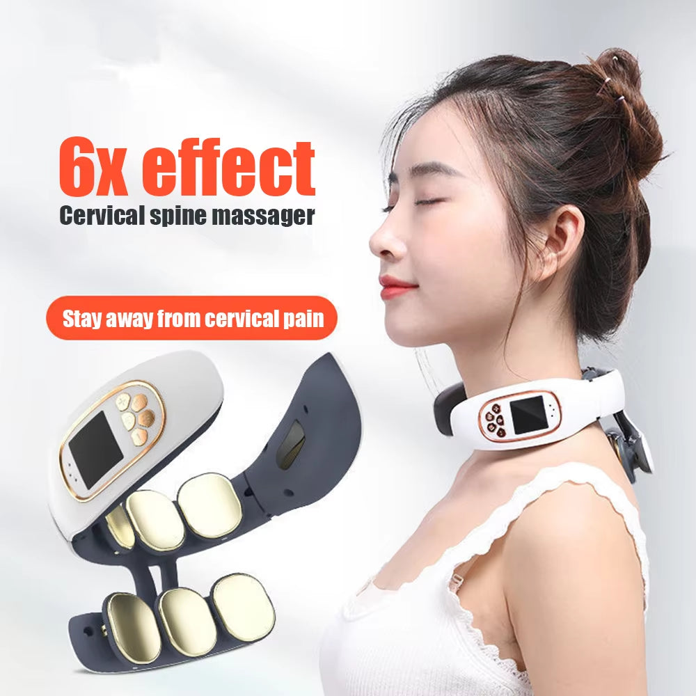 6 Head Multifunctional Neck Massager New Neck Protector Shoulder and Neck Massager Electric Artery Neck Massager