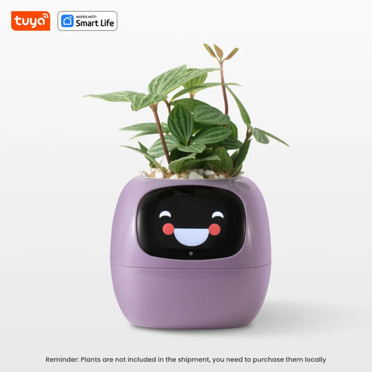 Tuya Smart Life Planter,Endless Fun over 49 Rich Expressions,7 Smart Sensors,Ai Chips Make Raising Plants Easy and Fun