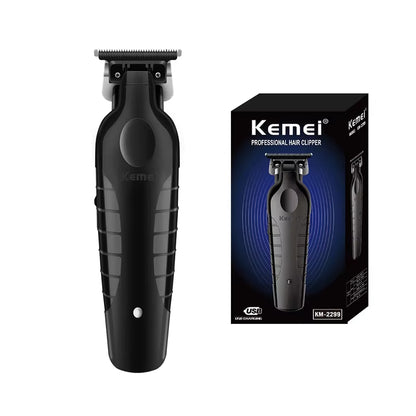 Kemei 2299 Professional Cordless Hair Trimmer with Zero Gap Cutting and Detail Carving Features