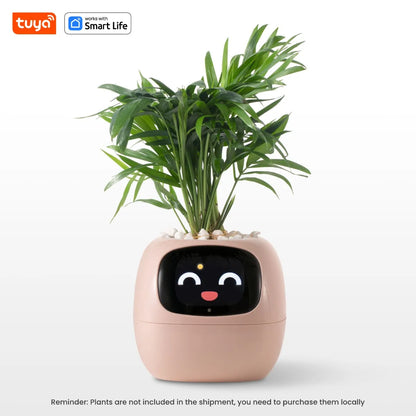 Tuya Smart Life Planter,Endless Fun over 49 Rich Expressions,7 Smart Sensors,Ai Chips Make Raising Plants Easy and Fun