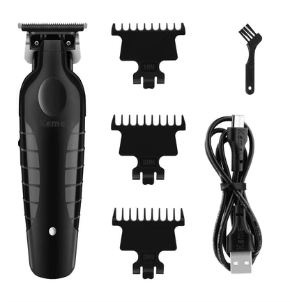 Kemei 2299 Professional Cordless Hair Trimmer with Zero Gap Cutting and Detail Carving Features